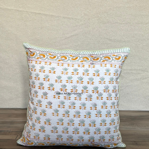 Funda de almohada de algodón hecha a mano India funda de cojín de algodón hecha a mano pequeña - Product Image 6