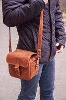 Sac de Voyage Rétro Classique Premium pour Appareil Photo Numérique, en Cuir Véritable Durable, Luxe, Portable, avec Sangle Réglable et Multiples Fermetures Éclair