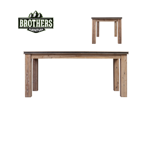 Atlas โต๊ะรับประทานอาหารทำจากไม้เนื้อแข็งเฟอร์นิเจอร์ห้องรับประทานอาหารไม้โอ๊ค/ไม้สน/ไม้อะคาเซีย - Product Image 5