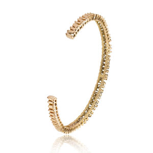 เหลี่ยมเพชร14Kt ทองข้อมือสร้อยข้อมือกำไลข้อมือที่ทำด้วยมือผู้หญิงพรรคสวมใส่เครื่องประดับขายส่ง - Product Image 5