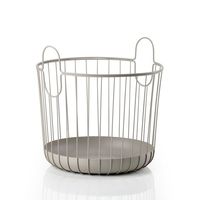 Panier de rangement de cuisine personnalisé écologique en métal durable en fer avec revêtement blanc fabriqué à la main porte-fruits et légumes à bas prix