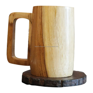 Compre una taza de café de madera hecha a mano única, taza de café de madera maciza aislada, ecológica, hecha en la India de Falak World Export - Product Image 1