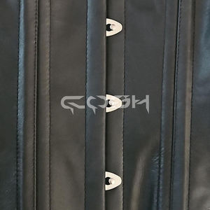 Corsé de Cuero Negro Sexy con Varillas de Acero para Entrenamiento de Cintura - Product Image 6