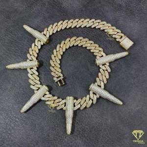 Nueva Cadena de plata de ley 925 Iced Out para hombres, joyería de Hip Hop de alta calidad con diamantes cultivados en laboratorio - Product Image 4