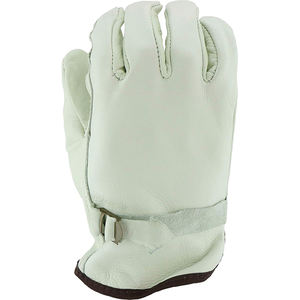 Gants de conduite thermiques de travail en cuir de sécurité en peau de mouton blanche en gros pour le travail - Product Image 3
