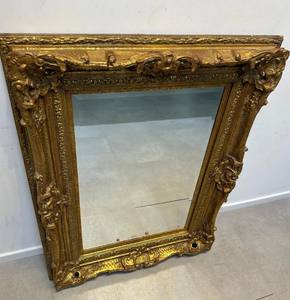 กระจกโบราณเคลือบทอง - Product Image 2