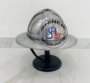 Armure médiévale casque Morian acier de calibre 18 avec support en bois avait Protection couleur argent casque Halloween Costume cadeaux article - Product Image 2