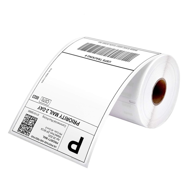 Factory Adhesive Thermal Barcode Label for Logistic Express Shipping Waybill Sticker Bulk Wholesale with Logo Custom