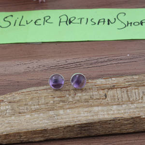 Boucles d'oreilles pendantes en argent sterling 925 avec améthyste naturelle, véritable pierre précieuse violette, bijoux de luxe pour femmes, mariage, fête, pierre de naissance - Product Image 2