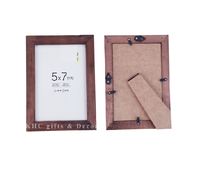 KHC Gift & Decor Model 11-044 Desain Baru Dekorasi Rumah Seni Dinding Bingkai Foto Kayu Alami 5x7 A4 A5 8x12 6x8 Grosir