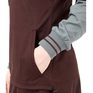 Conjunto Deportivo Musulmán de Color Largo para Yoga, Hijab Islámico, Sudadera con Capucha y Pantalones, Sudadera con Capucha Transpirable y Modesta para Mujer - Product Image 5