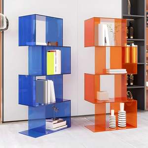 Acrylic Modern Bookcase Bookshelf 1 <b>Shelf</b> Corner <b>Shelf</b> Floor-to-Ceiling Transparent Storage <b>shelf</b> - Product Image 1