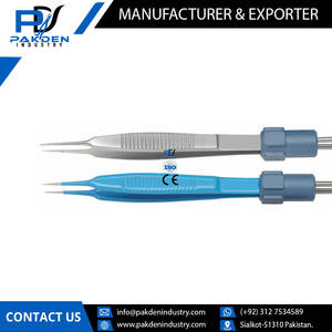 Wholesale <b>Electric</b> Bipolar Mcpherson Two Pin Non-Stick Forceps Tweezers <b>Instrument</b> Set 12cm High Quality Pakistani - Product Image 4