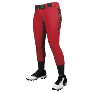 Logo d'équipe personnalisable brodé coupe ajustée couleur vive pantalon de softball entraînement coupe décontractée pantalon de softball longue durée pour jeunes - Product Image 1