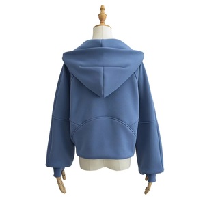 Sweats à capuche zippés d'hiver personnalisés pour femmes Fabricant de vêtements de rue en polaire coupe décontractée avec marque de distributeur - Product Image 6