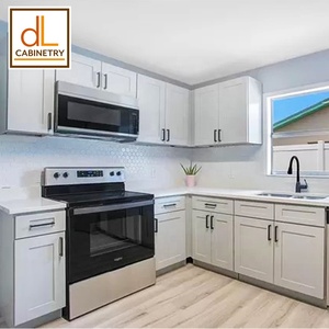 Chim bồ câu màu xám hiện đại Shaker phong cách gỗ thật sẵn sàng để lắp ráp tủ bếp ván ép bản lề và ngăn kéo trượt chúng tôi Tủ Cổ Phiếu một - Product Image 3