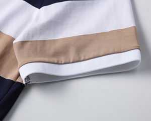 Camisas Polo de Algodón Peinado 100% al por Mayor para Hombre, Logotipo Personalizado, Colección de Diseñador de Alta Calidad, Cuello a Rayas, Polo de Punto Suave - Product Image 4