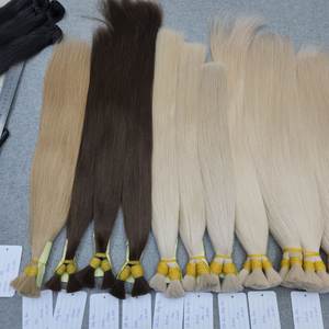Super Double Drawn Raw Bulk Straight Vietnamese Virgin Human Hair Same Cuticle Aligned Hair Grade Quality - Product Image 5