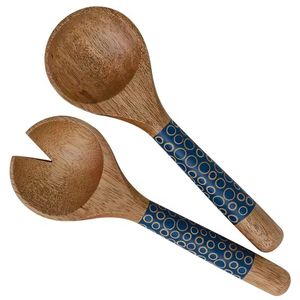 High Quality Polished Acacia <b>Wood</b> & Resin <b>Salad</b> <b>Server</b> New Design Handmade Kitchen Accessories - Product Image 3