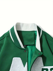 Vestes d'université légères sur mesure pour hommes Nouveau dernier style avec col montant en toile respirante surdimensionnée Meilleur logo Veste - Product Image 3