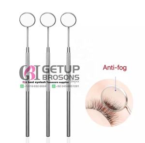 Haute Qualité Nouveau Plein Argent Extension De Cils Cercle Conception Miroir En Acier Inoxydable Avec Votre Propre Logo Personnalisé Instruments De Beauté - Product Image 2