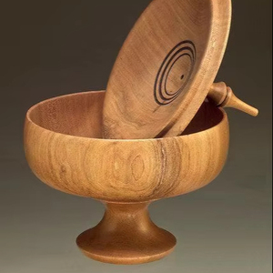 Cuenco de Madera Artesanal, Suave, Perfecto y Versátil, Hecho a Mano para Frutas, Ensaladas, Moderno, de Alta Calidad, Deslizante, para Bodas, Diwali - Product Image 1