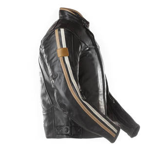 แจ็กเก็ตขี่มอเตอร์ไซค์หนังแท้สำหรับผู้ชาย, เสื้อโค้ทหนังวัวธรรมชาติปกตั้งมีซิปปิดสำหรับฤดูใบไม้ผลิฤดูใบไม้ร่วงฤดูหนาว - Product Image 3