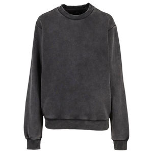 Venta al por mayor de sudaderas de lana de algodón en blanco de corte holgado logotipo personalizado pulóver Sudadera de cuello redondo Mujer - Product Image 1