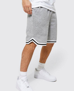 กางเกงขาสั้นออกกำลังกายผ้าฝ้าย-โพลีเอสเตอร์สำหรับผู้ชายกางเกงขาสั้นระบายเหงื่อระบายอากาศได้ดีพิมพ์โลโก้ได้ตามต้องการ - Product Image 1