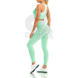 Women Yoga <b>Set</b> New Style Quick Dry Gym <b>Leggings</b> <b>and</b> Fitness <b>Top</b> Sports Bra Made in Pakistan Custom Design High Quality Products - Product Image 4