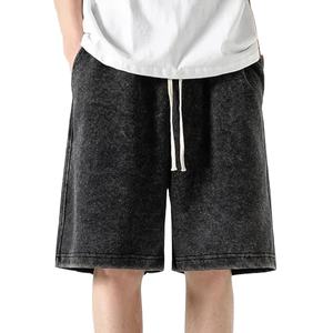 กางเกงขาสั้นผ้าซักแบบเป็นกรดสำหรับผู้ชายกางเกงขาสั้นสำหรับวิ่งแบบลำลองสำหรับฤดูร้อนออกแบบได้ตามต้องการ - Product Image 2