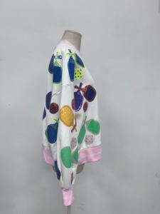 Sweat-shirt à col rond pour femme, 100% coton, de haute qualité, personnalisé, avec broderie de paillettes, décontracté, pour le sport et les tenues de tous les jours - Product Image 3