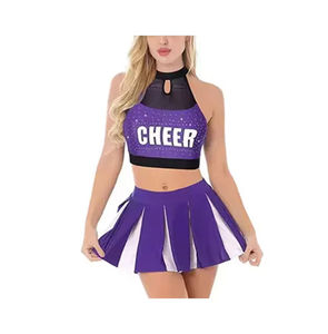 Derniers modèles de tenues de pom-pom girl sans manches, taille adulte, service OEM, couleur et logo personnalisés, vêtements de cheerleading - Product Image 4