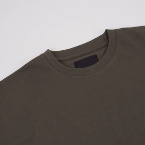 100% T-shirt pour hommes en coton lourd bio T-shirt organique de haute qualité Design vierge personnalisable Coupe surdimensionnée - Product Image 4