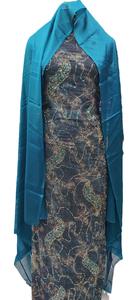 Collection A.K.TRENDY : Ensemble Somali Dirac en tissu Gabasar, manches cloche, imprimé floral, coupe ample, coton et élasthanne, écologique, luxe - Product Image 6