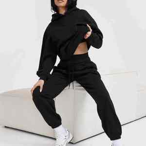 New Arrival Oversize Women Heavyweight 100% Cotton <b>Hoodies</b> with Drop Shoulder Long Sleeves Winter Screen Print Letters <b>Hoodies</b> - Product Image 6