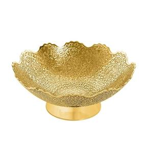 Handcrafted Two-Tone Brass Metal Fruit Server Bowl Luxury Design Decorative <b>Dinnerware</b> for Party Table Fruit Bowl - Product Image 2