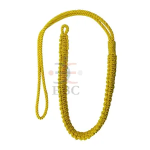 호루라기 또는 어깨 의식 끈 코드에 대한 맞춤형 옐로우 골드 소년/소녀 스카우트 코튼 끈 로프