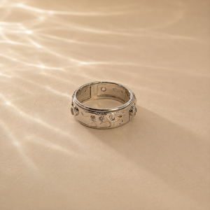 18K Gold Plated Fashion <b>Spinner</b> <b>Ring</b> for Women Vintage Statement Jewelry - Product Image 5