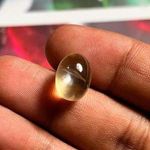 Gema de Labradorita Natural con Corte Ovalado de Zafiro Amarillo Estrella de África para la Fabricación de Joyas - Product Image 4