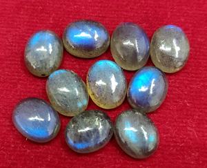 Cabochon ovale en Labradorite naturelle 9x11mm-Labradorite de qualité supérieure - Product Image 4
