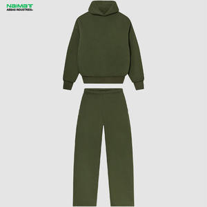 Ensemble de survêtement d'hiver surdimensionné unisexe en molleton de coton 100% personnalisé Sweat à capuche écologique de haute qualité DIY Pattern Logo Front Jogger - Product Image 2