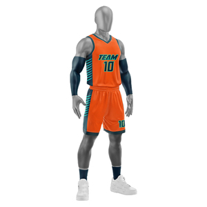 Maillot de basket-ball personnalisé Kit d'équipe col en V Sublimation Premium imprimé 100% polyester séchage rapide respirant ensembles fabriqués au Pakistan - Product Image 1