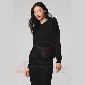 Chándales de cintura elástica de gran tamaño Vintage Unisex, conjunto de chándal de algodón sin capucha con logotipo personalizado, tejido informal de invierno sólido - Product Image 5