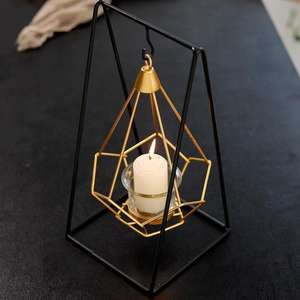New Handmade Premium Quality <b>Metal</b> <b>Candle</b> <b>Holder</b> <b>Black</b> Powder Coated Finished 6 Glass Insert Stand <b>Candle</b> <b>Holder</b> - Product Image 5