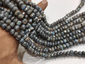 Cuentas facetadas de 9-10mm con revestimiento místico de labradorita natural Rondelle vendidas por hebra de 8 pulgadas de largo - Product Image 4