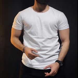 100% algodón liso camiseta de gran tamaño peso pesado con estampado de logotipo personalizado para hombres tela de punto sólido - Product Image 4