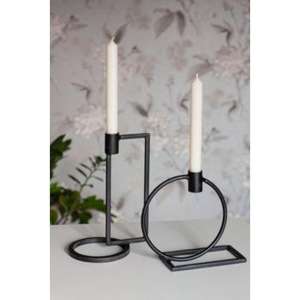 Bougeoir en fer robuste avec base solide et artisanat forgé à la main pour un accent décoratif durable et élégant - Product Image 2