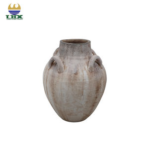 Vase en céramique artisanal, forme ronde et dodue, texture wabi-sabi, poterie vintage vieillie <span class=keywords><strong>pour</strong></span> la décoration de la maison et du jardin, vase de table - Product Image 6