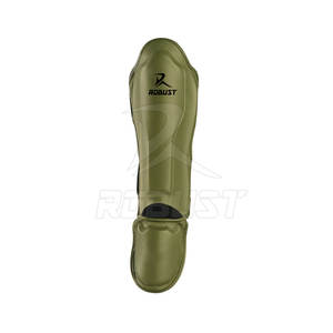 ROBUST INDUSTRIES Protège-tibia professionnel MMA de haute qualité-cuir vert ajustement confortable universel pour adultes personnalisable - Product Image 2